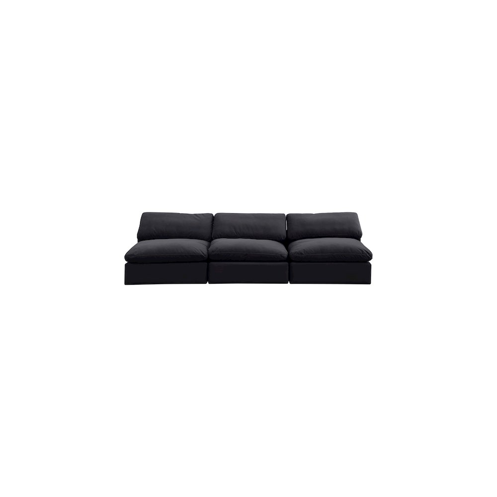 Comfy Black Velvet Modular Sofa. Picture 4