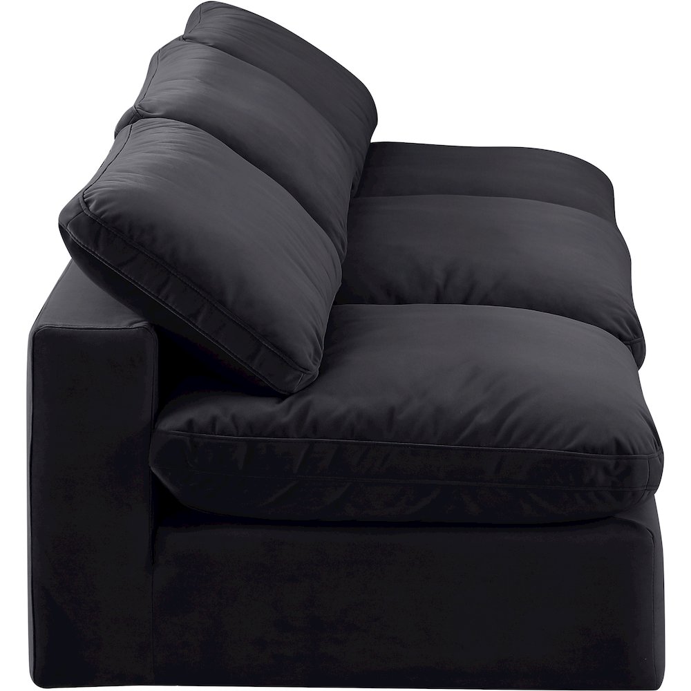 Comfy Black Velvet Modular Sofa. Picture 5
