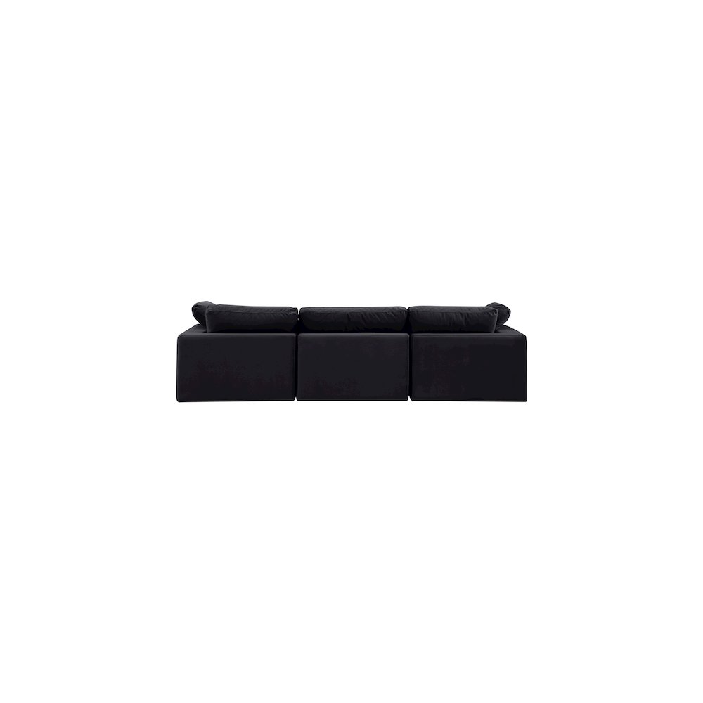 Comfy Black Velvet Modular Sofa. Picture 3