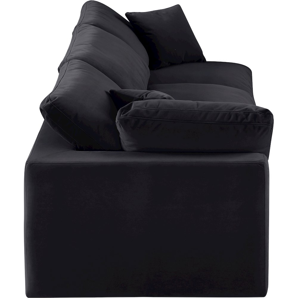 Comfy Black Velvet Modular Sofa. Picture 5