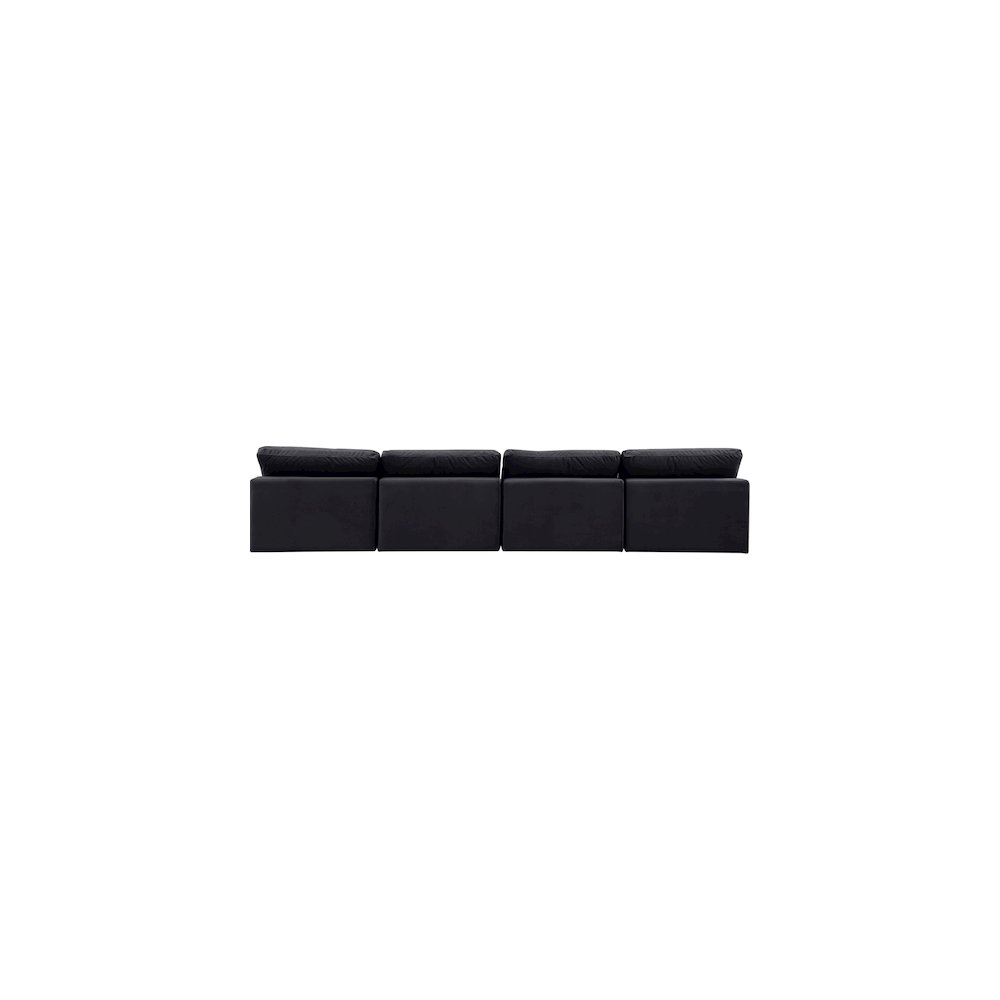 Comfy Black Velvet Modular Sofa. Picture 3