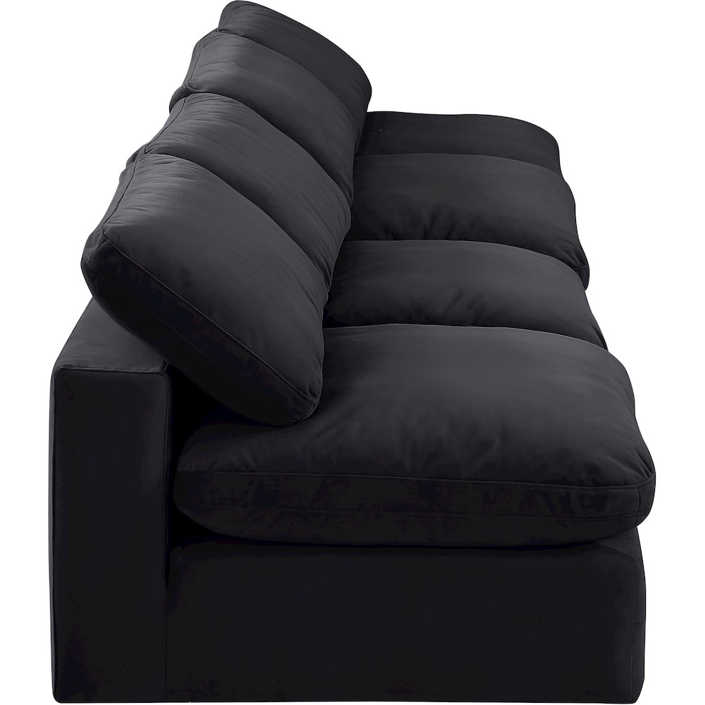 Comfy Black Velvet Modular Sofa. Picture 5