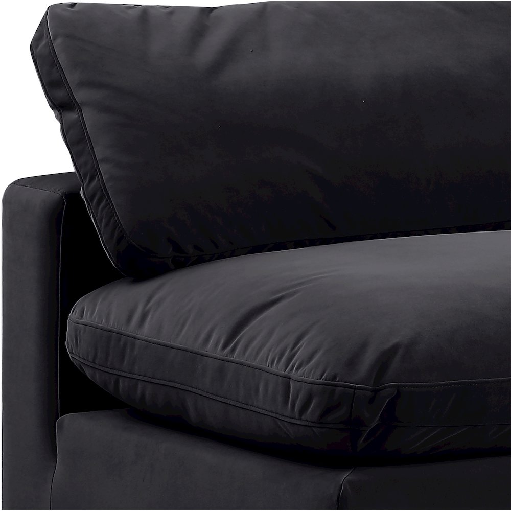 Comfy Black Velvet Modular Sofa. Picture 7