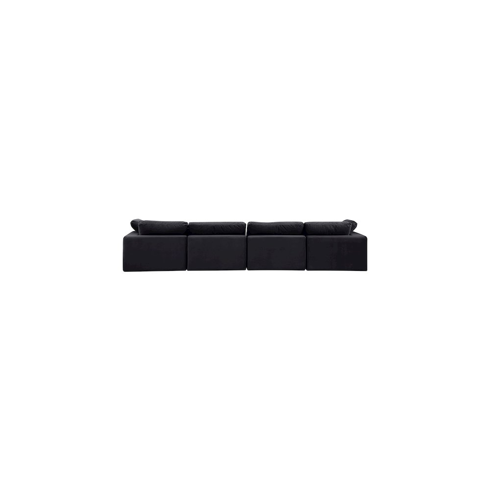 Comfy Black Velvet Modular Sofa. Picture 3