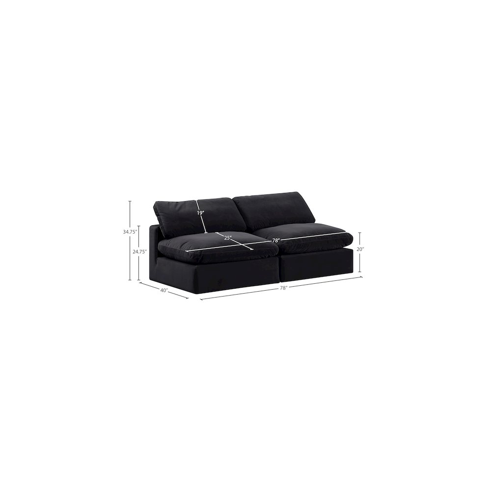 Comfy Black Velvet Modular Sofa. Picture 9