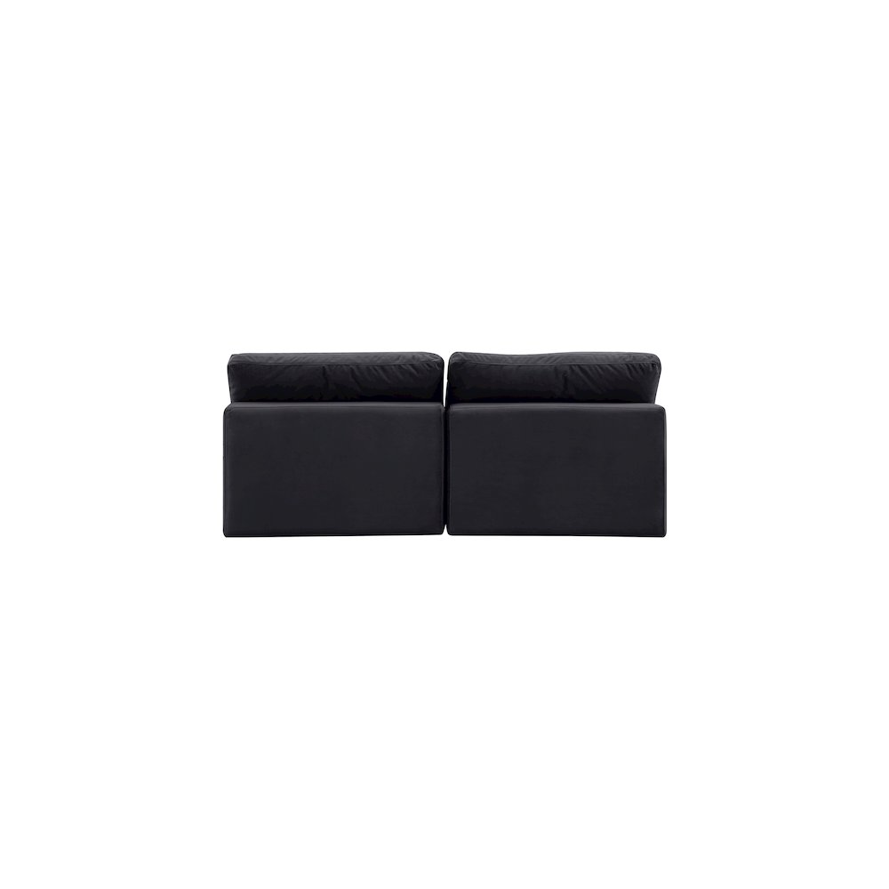 Comfy Black Velvet Modular Sofa. Picture 3