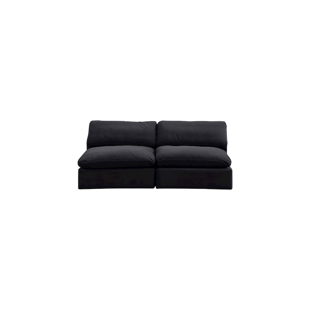 Comfy Black Velvet Modular Sofa. Picture 4