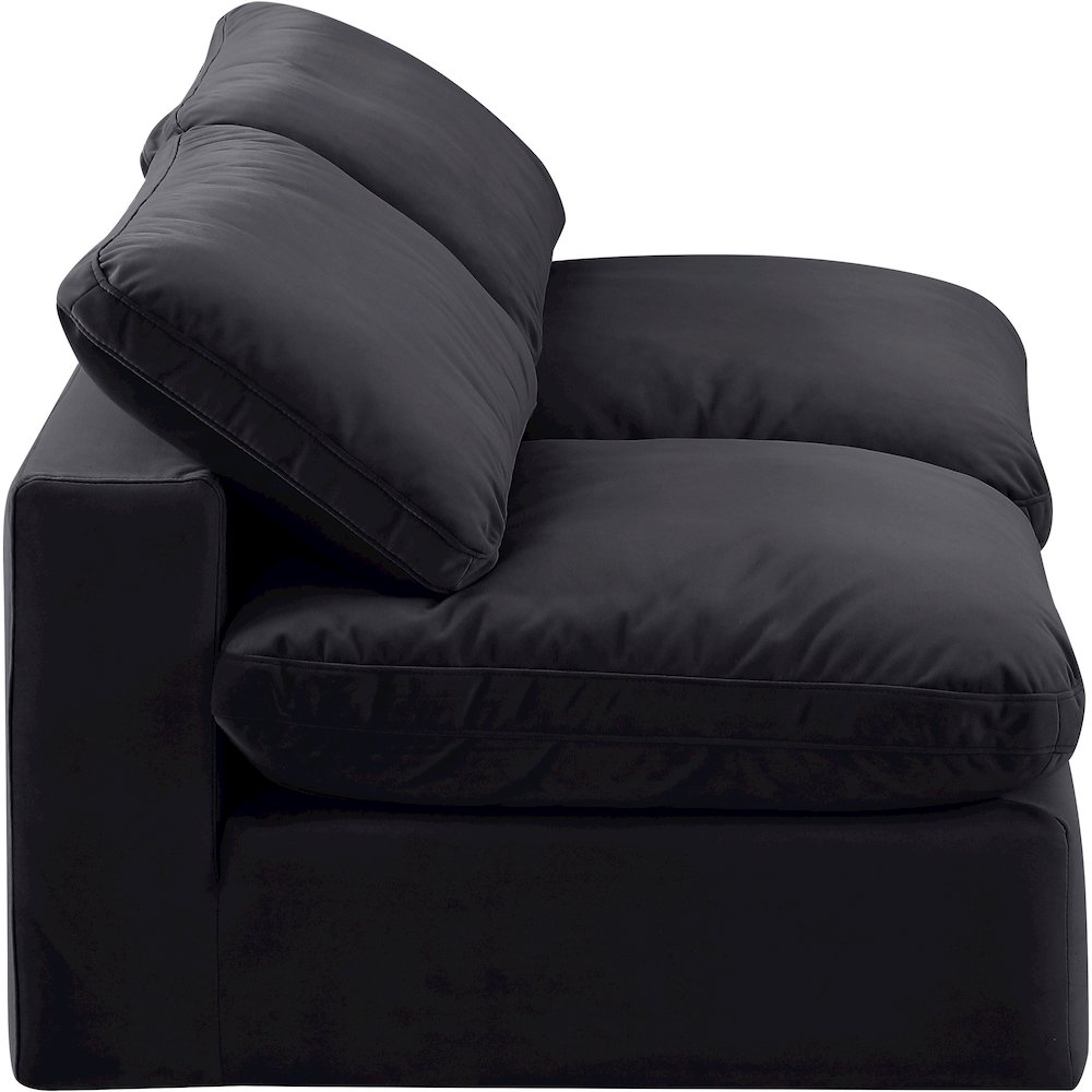 Comfy Black Velvet Modular Sofa. Picture 5