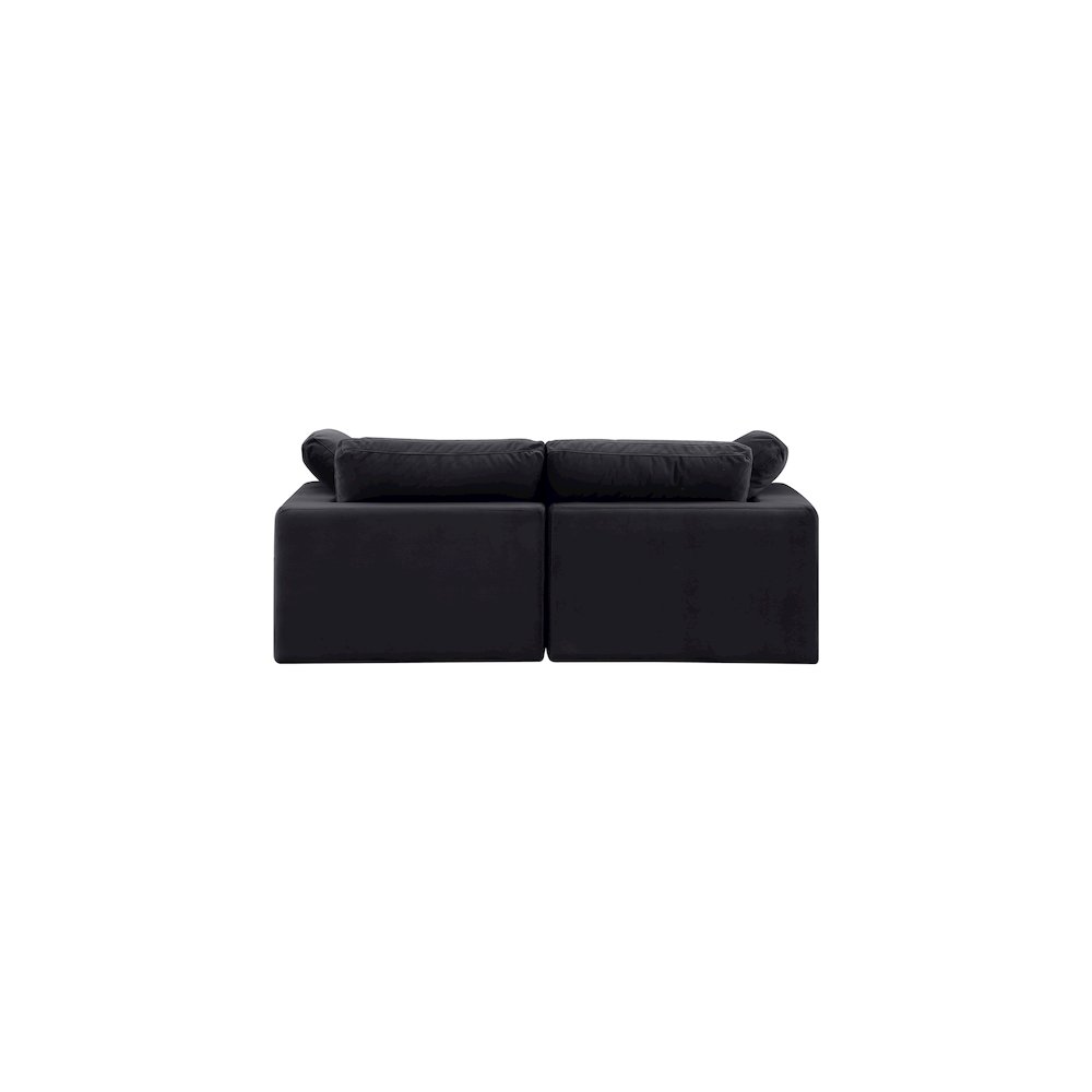 Comfy Black Velvet Modular Sofa. Picture 3