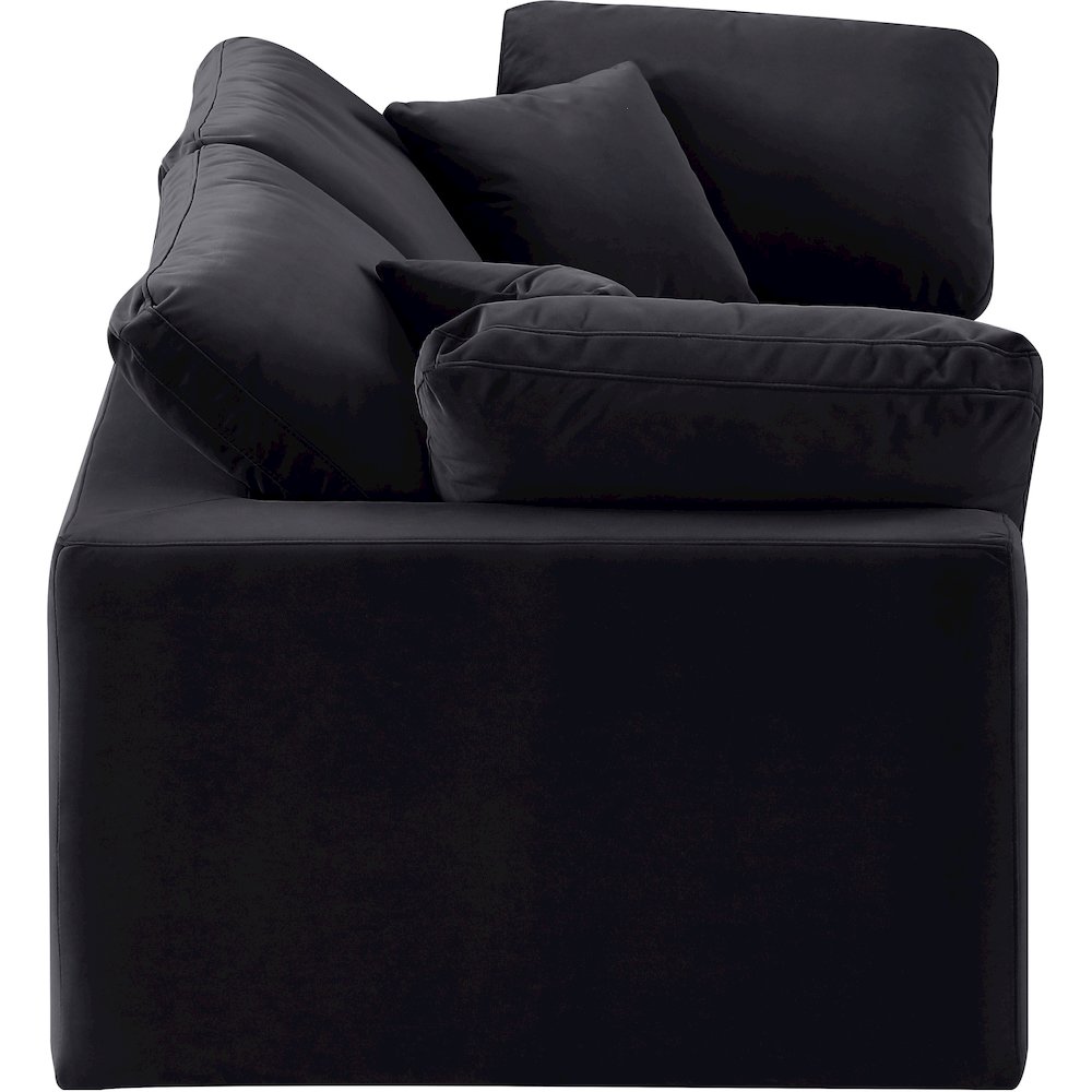 Comfy Black Velvet Modular Sofa. Picture 5
