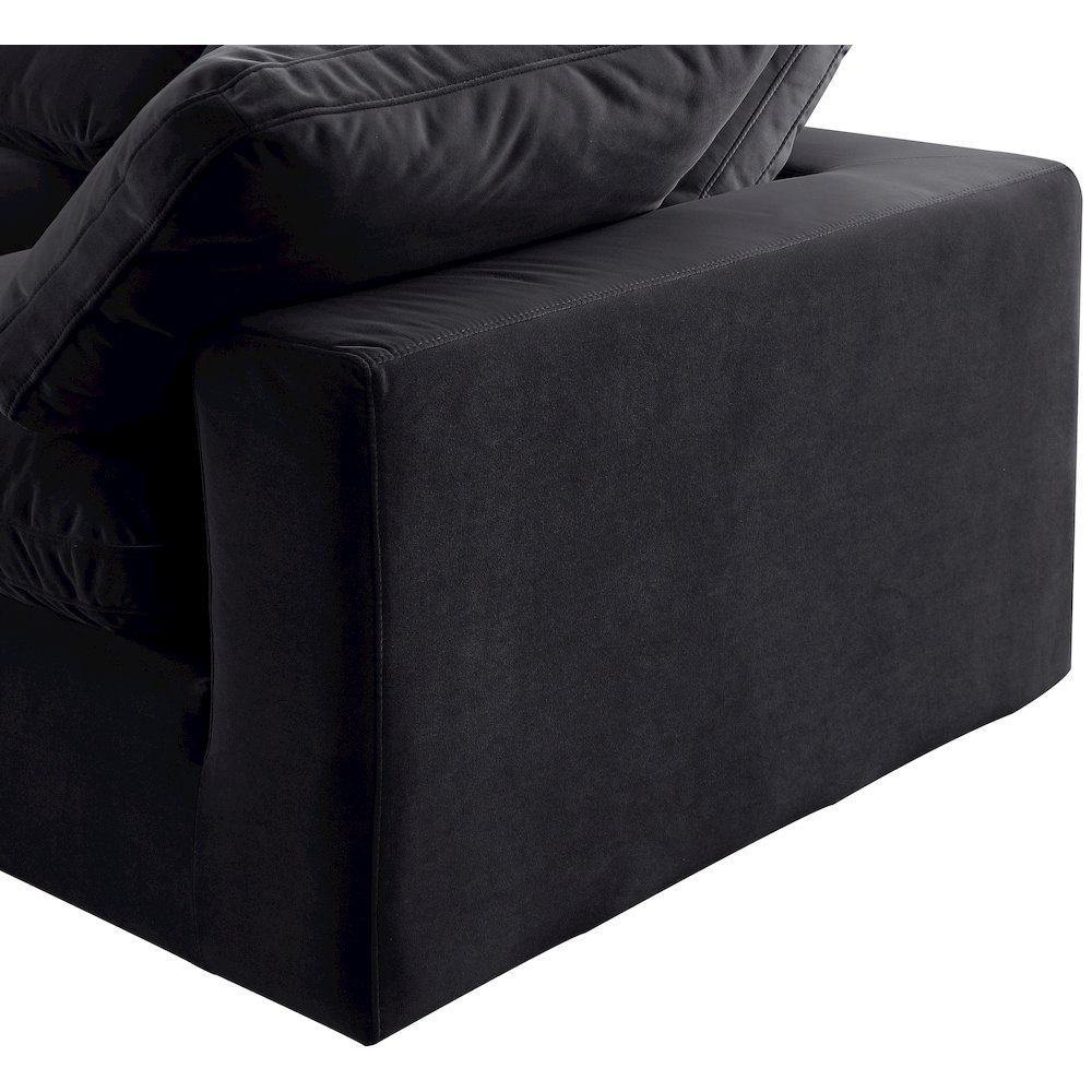 Comfy Black Velvet Modular Sofa. Picture 7