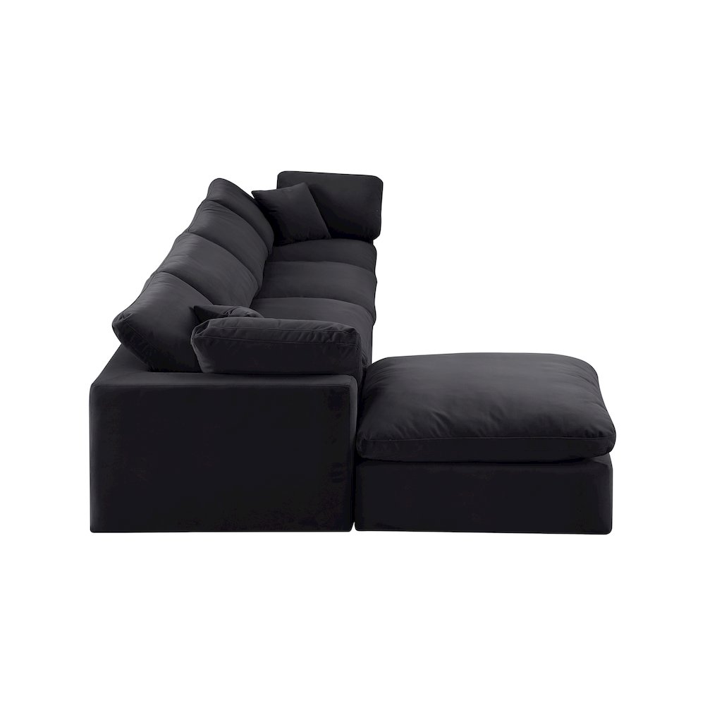 Comfy Black Velvet Modular Sectional. Picture 10