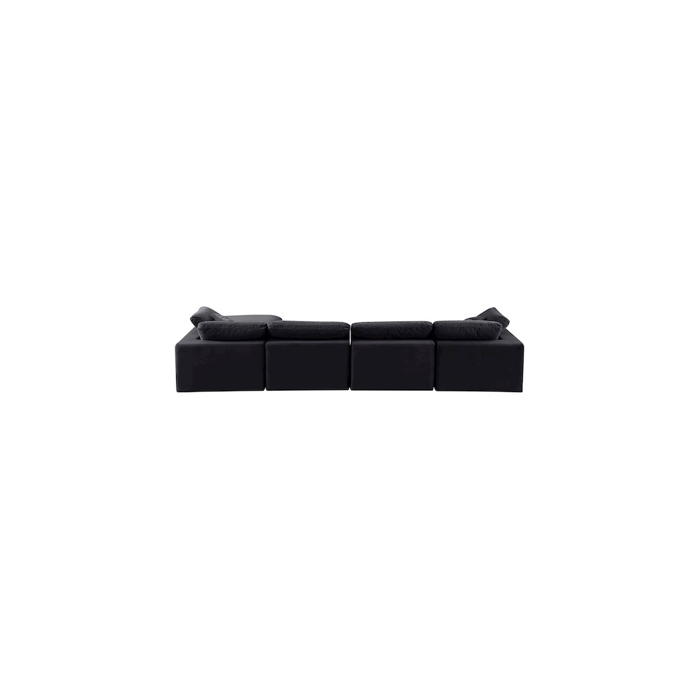 Comfy Black Velvet Modular Sectional. Picture 5