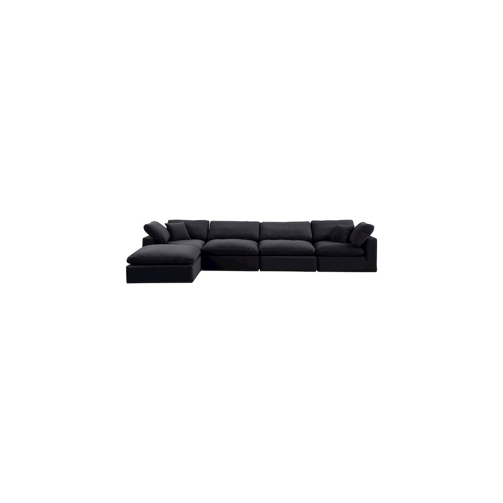Comfy Black Velvet Modular Sectional. Picture 7