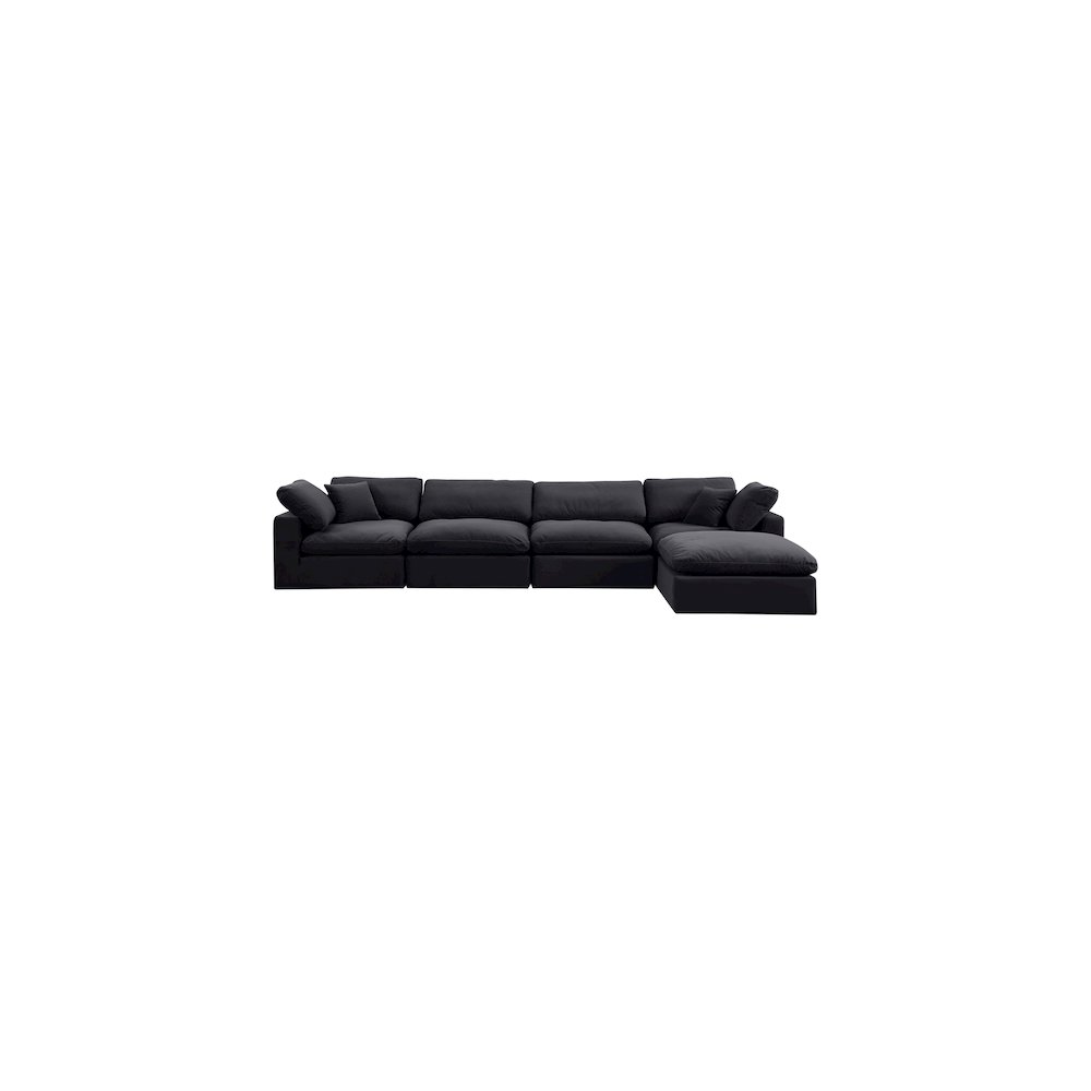 Comfy Black Velvet Modular Sectional. Picture 8