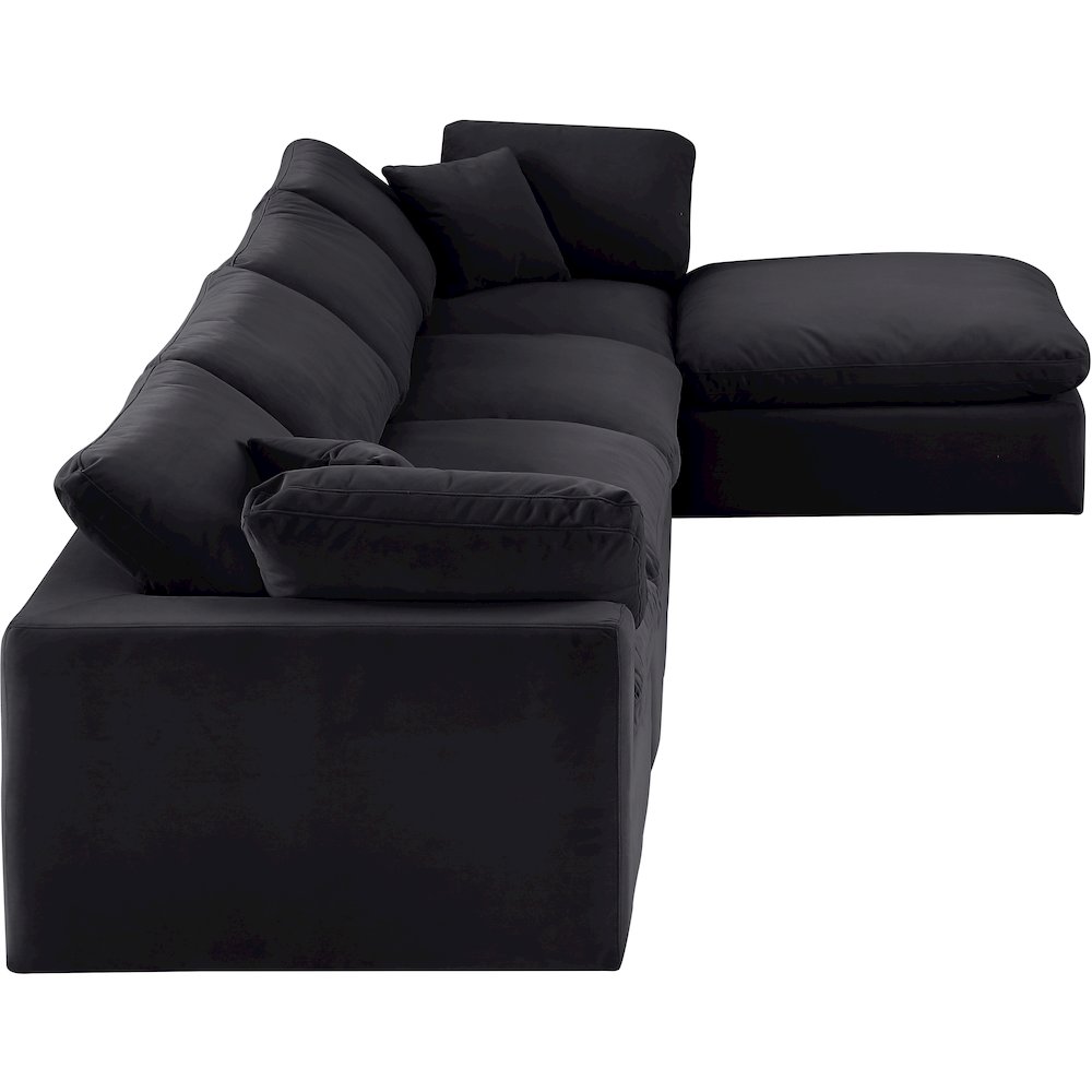 Comfy Black Velvet Modular Sectional. Picture 9