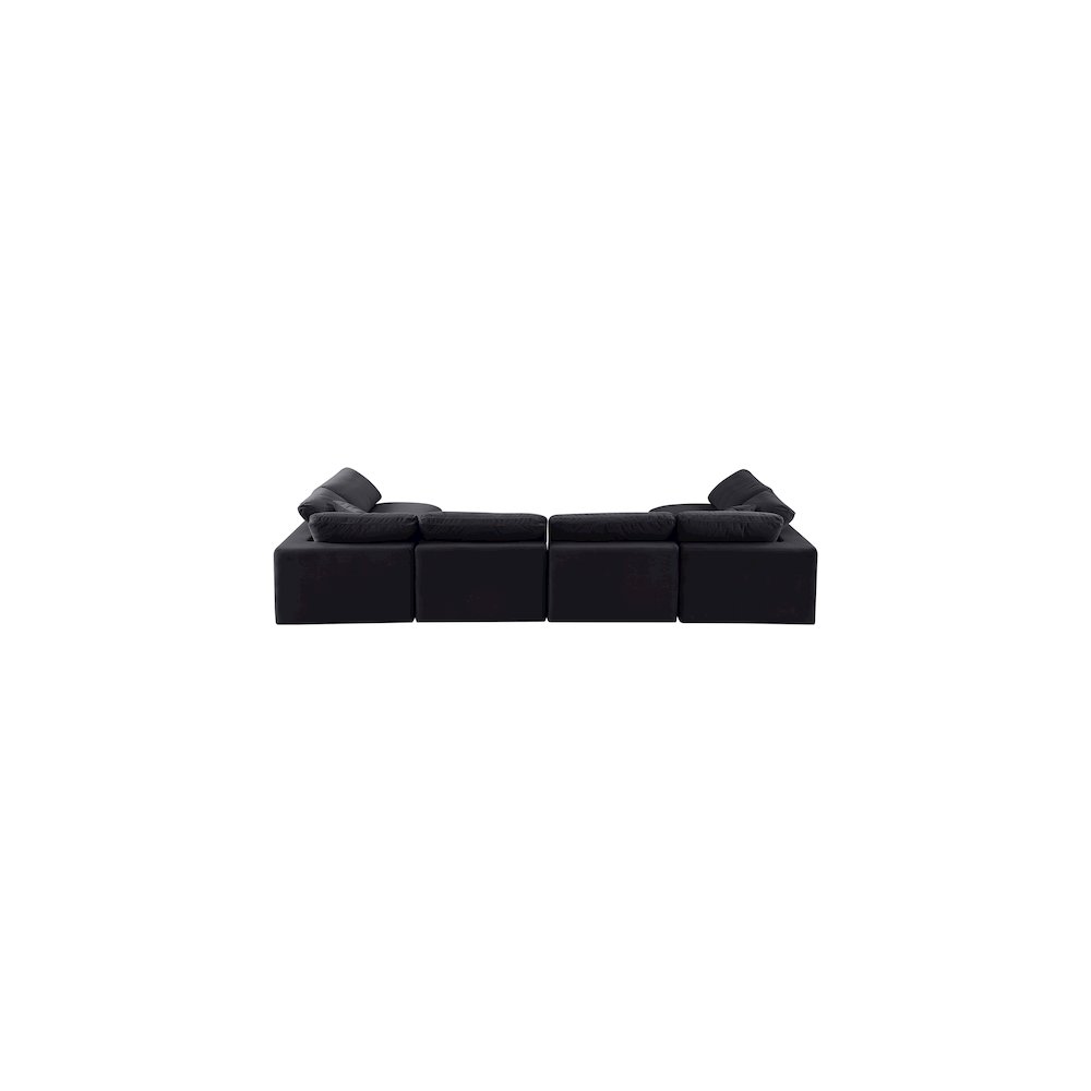 Comfy Black Velvet Modular Sectional. Picture 3