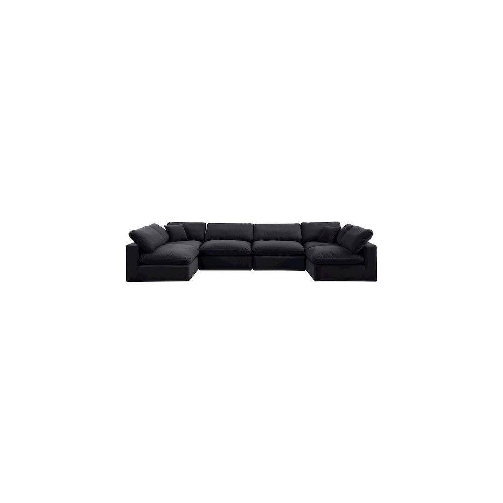 Comfy Black Velvet Modular Sectional. Picture 5