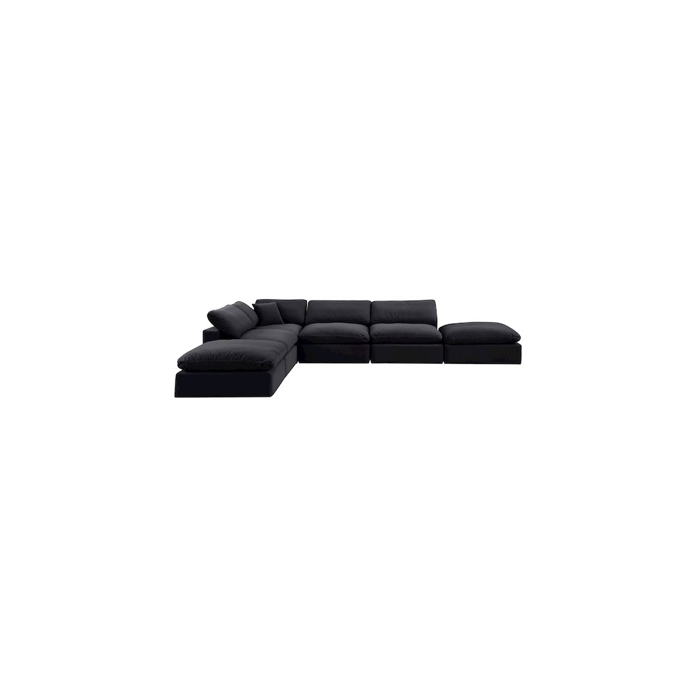 Comfy Black Velvet Modular Sectional. Picture 5