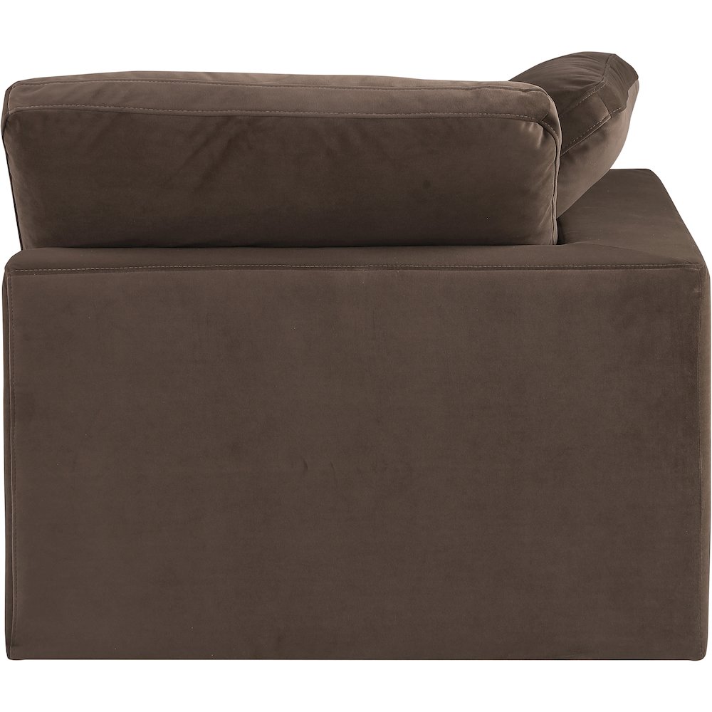 Comfy Brown Velvet Modular Corner Chair. Picture 6