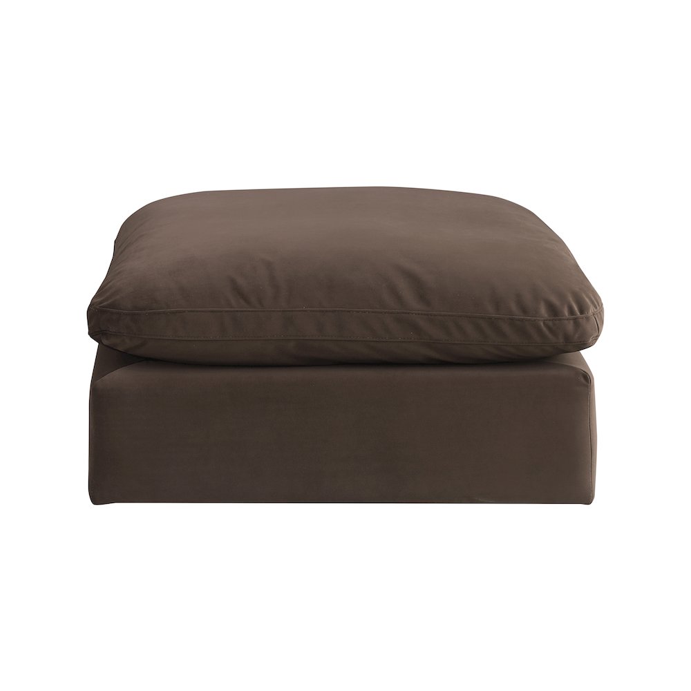 Comfy Brown Velvet Modular Ottoman. Picture 3