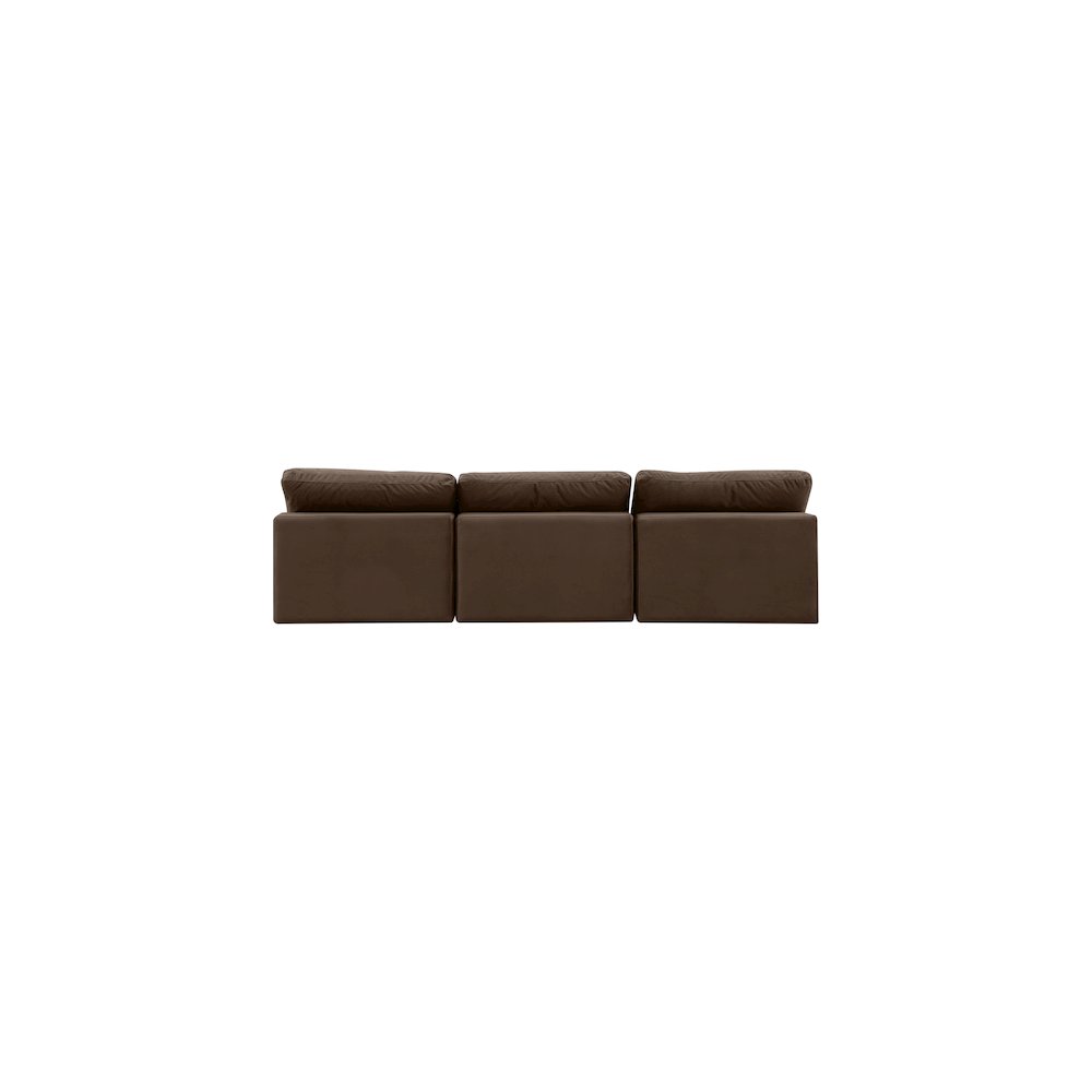 Comfy Brown Velvet Modular Sofa. Picture 3