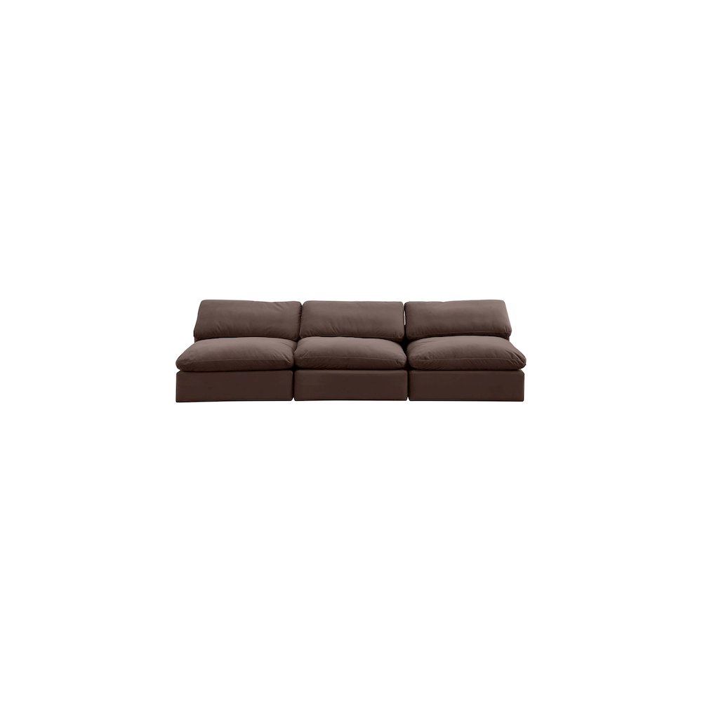 Comfy Brown Velvet Modular Sofa. Picture 4