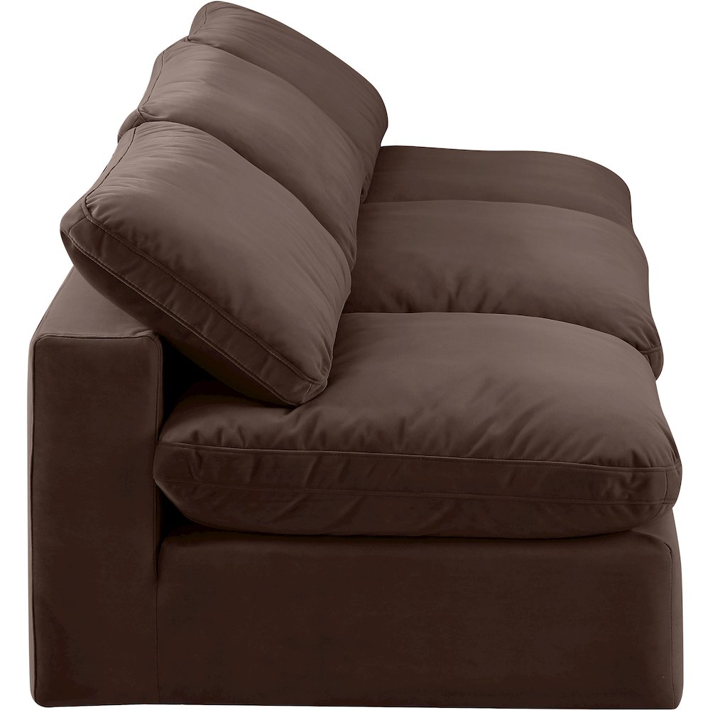 Comfy Brown Velvet Modular Sofa. Picture 5