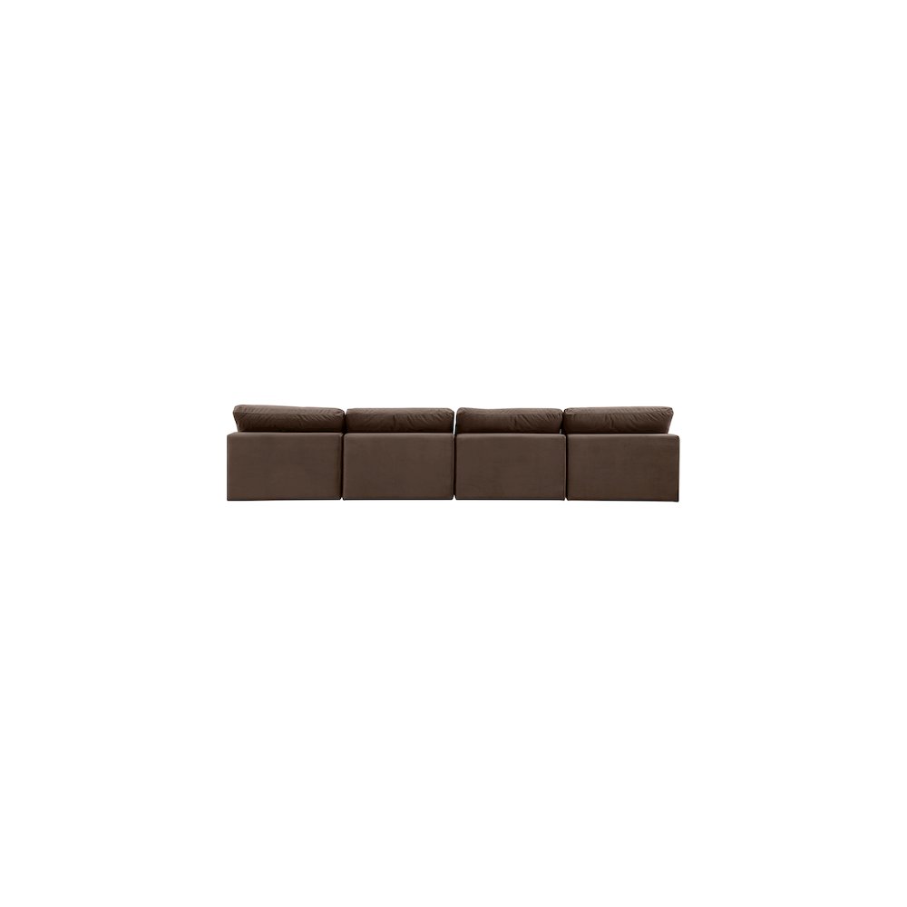 Comfy Brown Velvet Modular Sofa. Picture 3