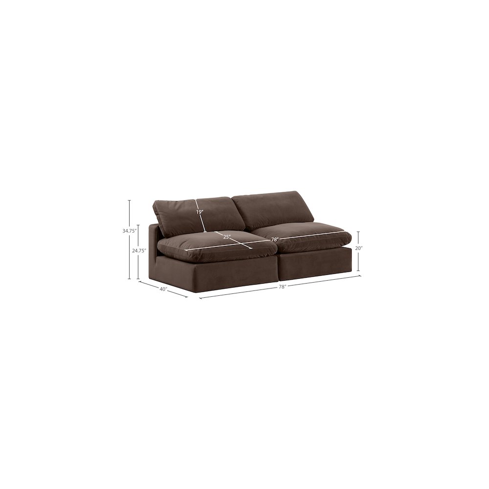 Comfy Brown Velvet Modular Sofa. Picture 9