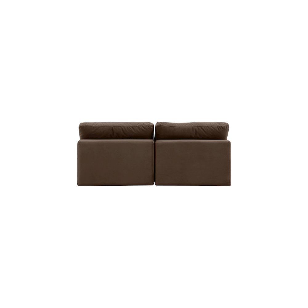 Comfy Brown Velvet Modular Sofa. Picture 3