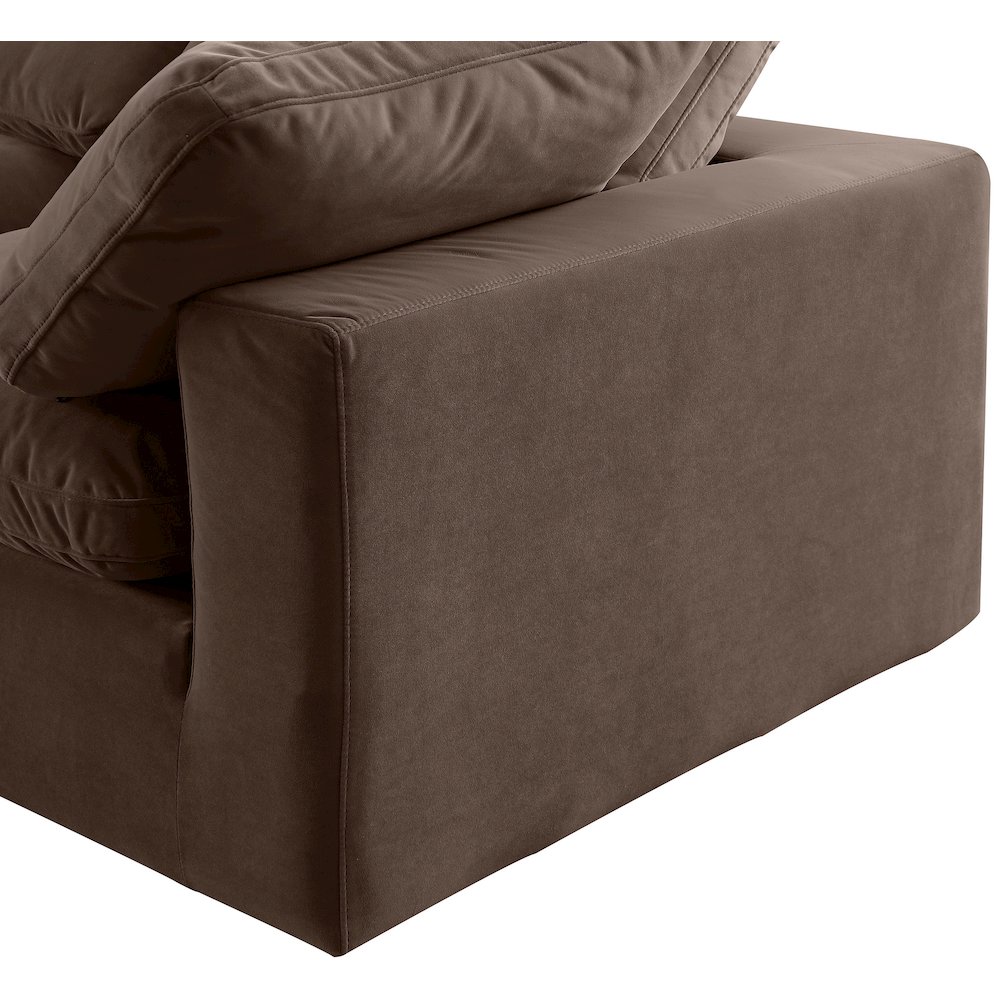 Comfy Brown Velvet Modular Sofa. Picture 7