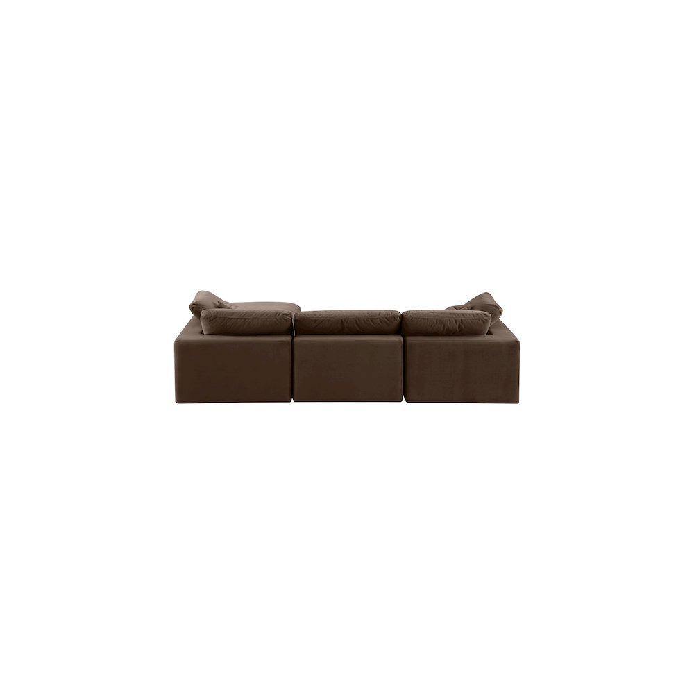 Comfy Brown Velvet Modular Sectional. Picture 5