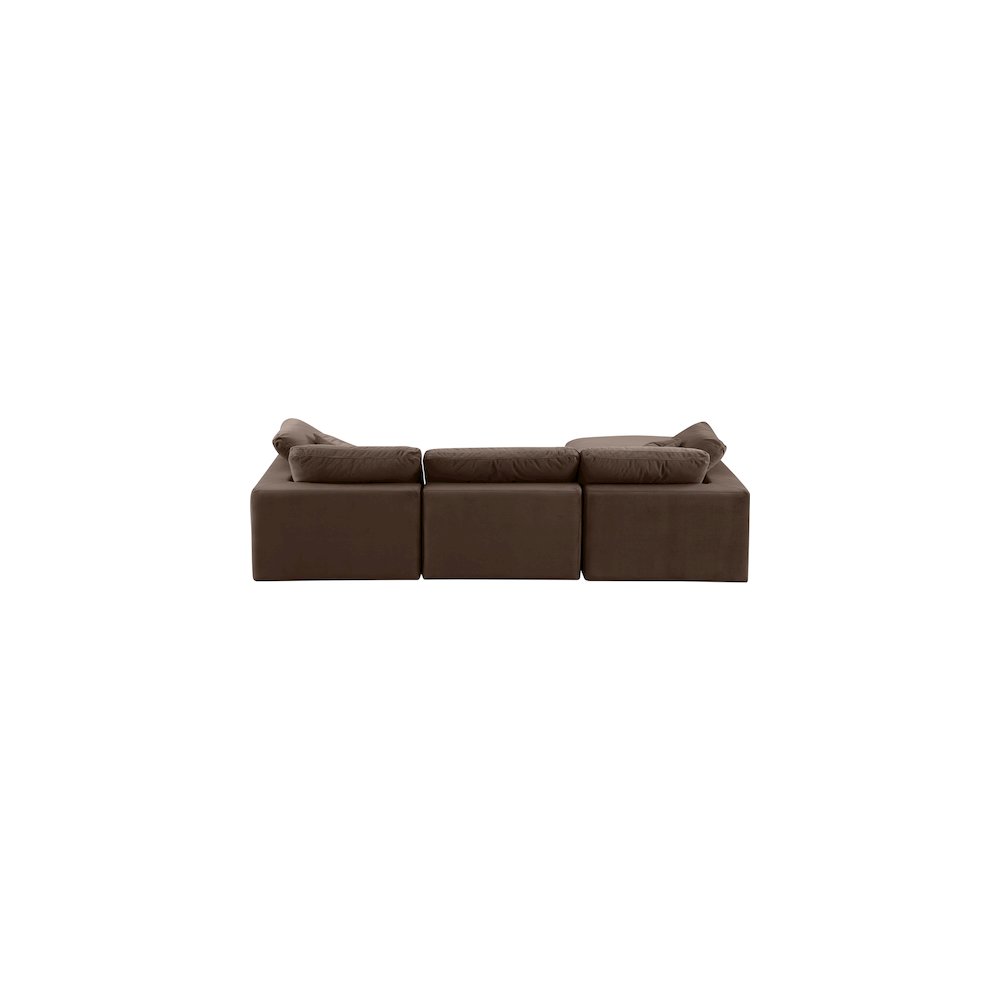 Comfy Brown Velvet Modular Sectional. Picture 6
