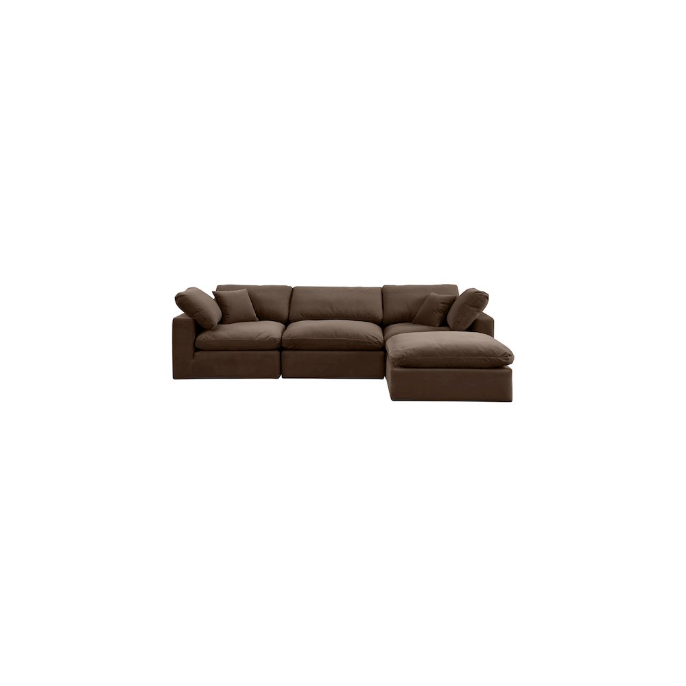 Comfy Brown Velvet Modular Sectional. Picture 8