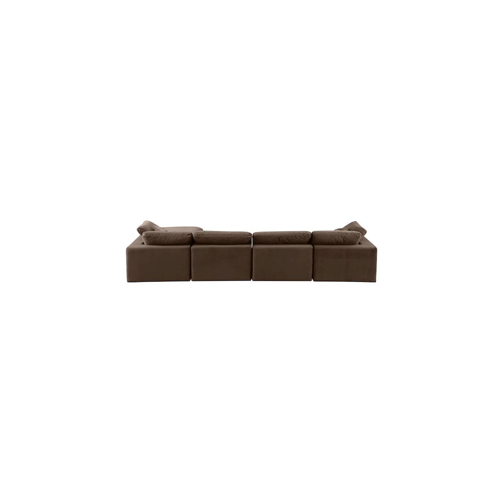 Comfy Brown Velvet Modular Sectional. Picture 5