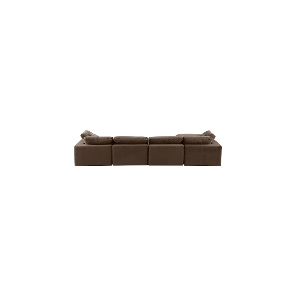 Comfy Brown Velvet Modular Sectional. Picture 6