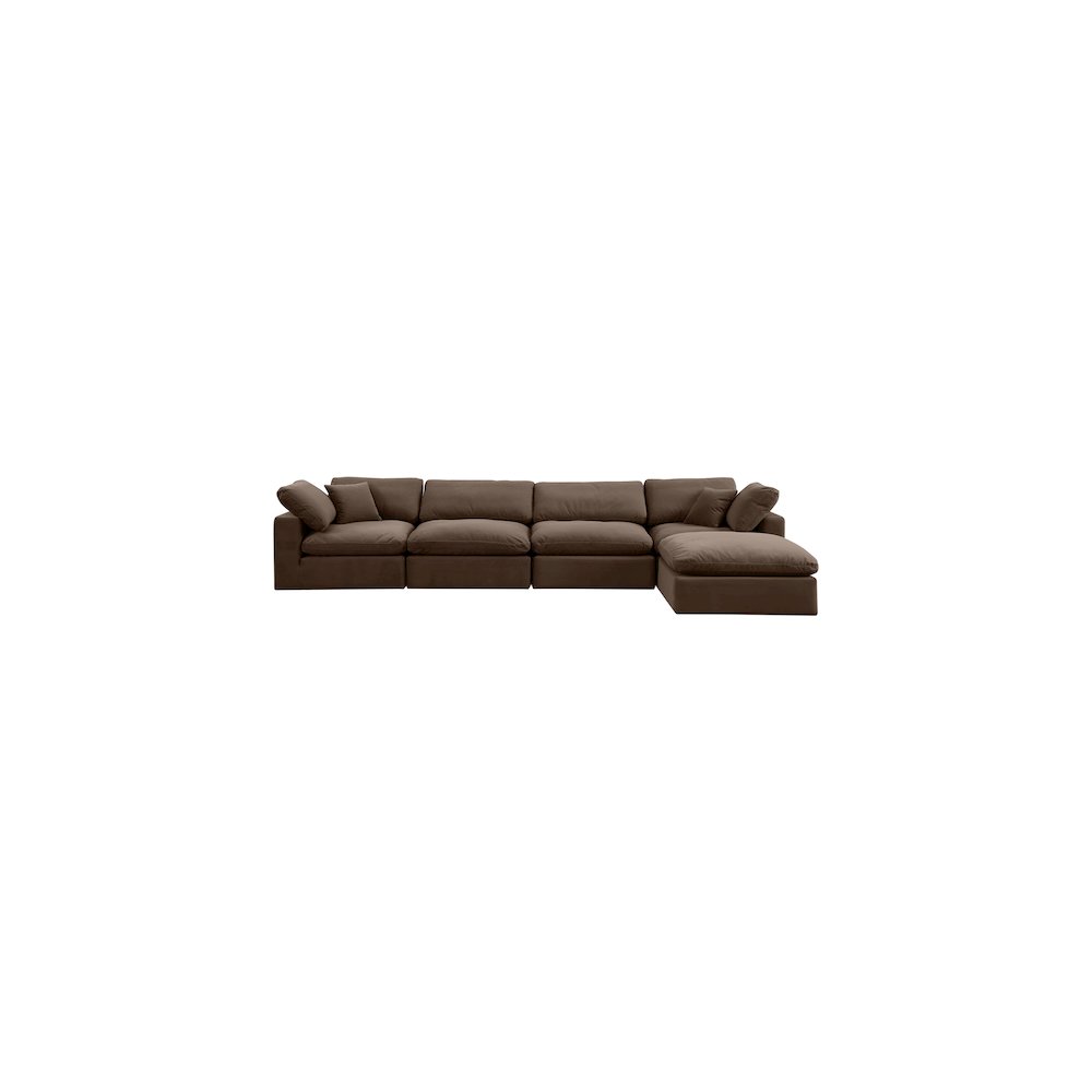 Comfy Brown Velvet Modular Sectional. Picture 8