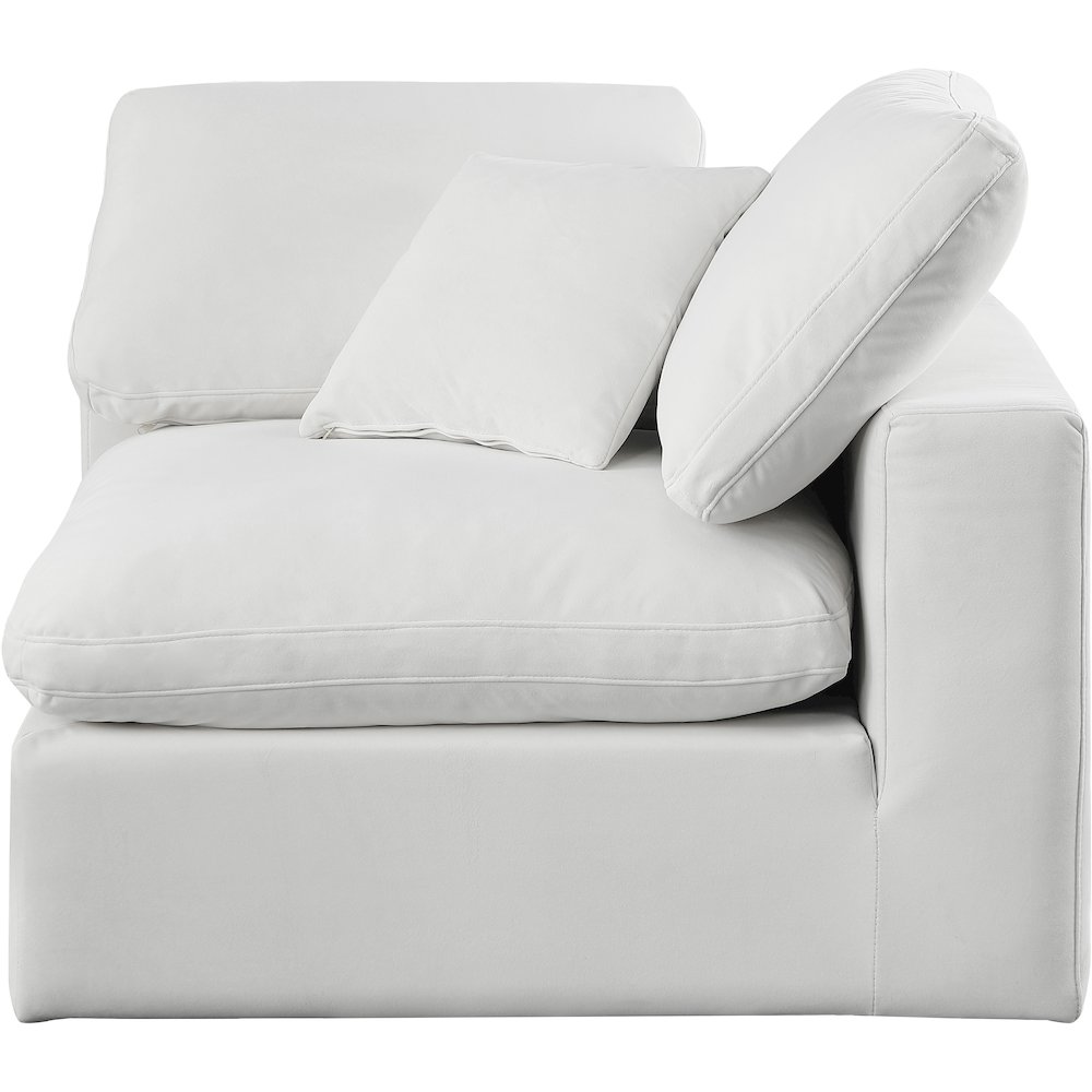 Comfy Cream Velvet Modular Corner Chair. Picture 4