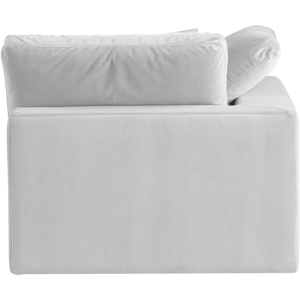 Comfy Cream Velvet Modular Corner Chair. Picture 6