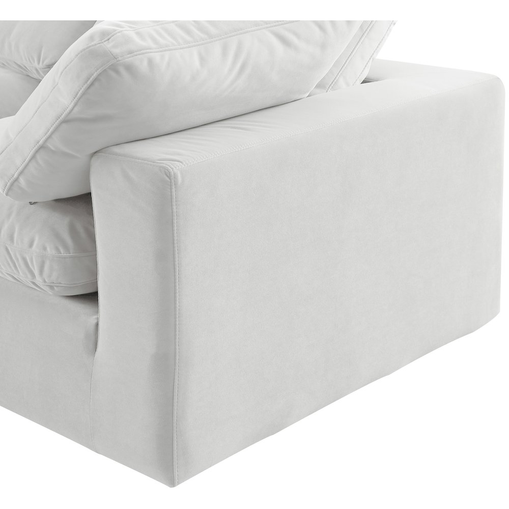 Comfy Cream Velvet Modular Corner Chair. Picture 9
