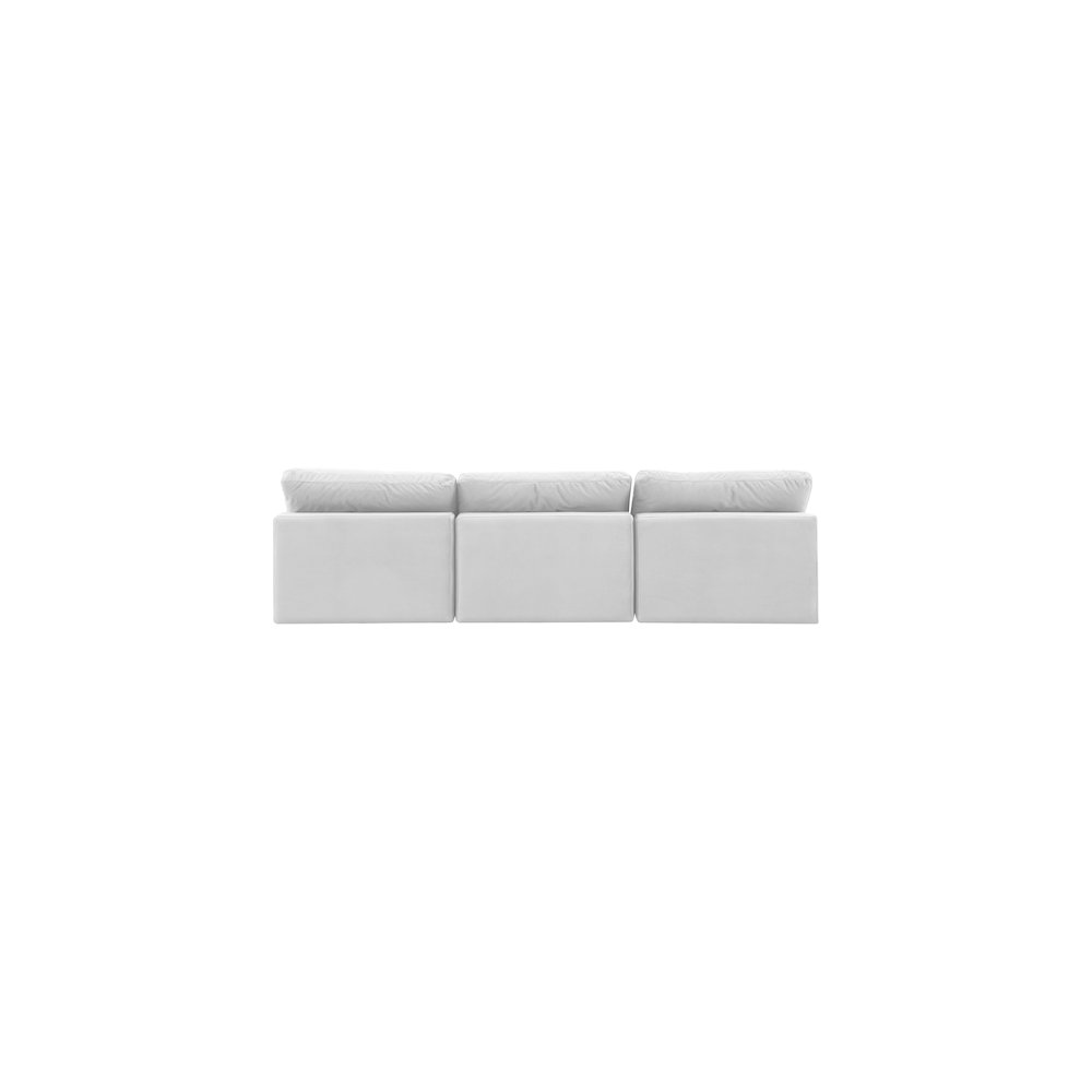 Comfy Cream Velvet Modular Sofa. Picture 3