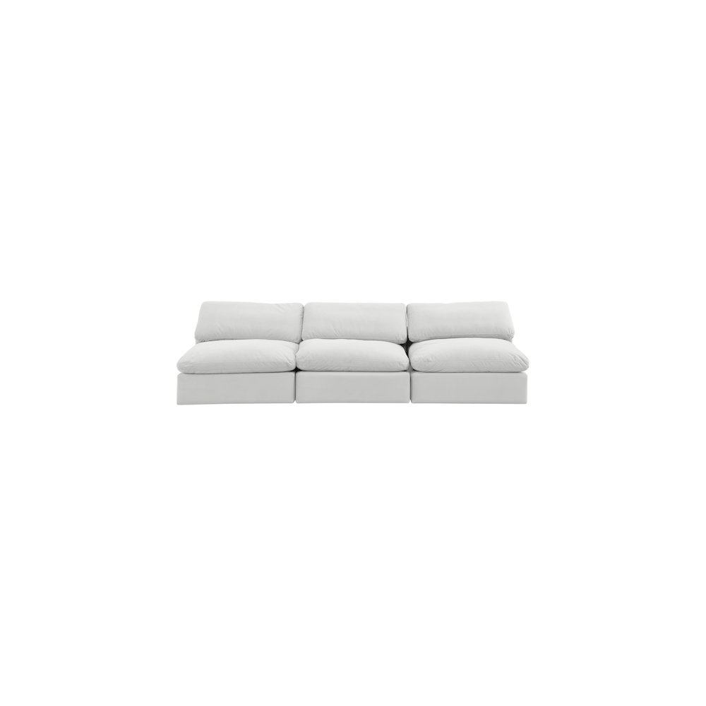 Comfy Cream Velvet Modular Sofa. Picture 4