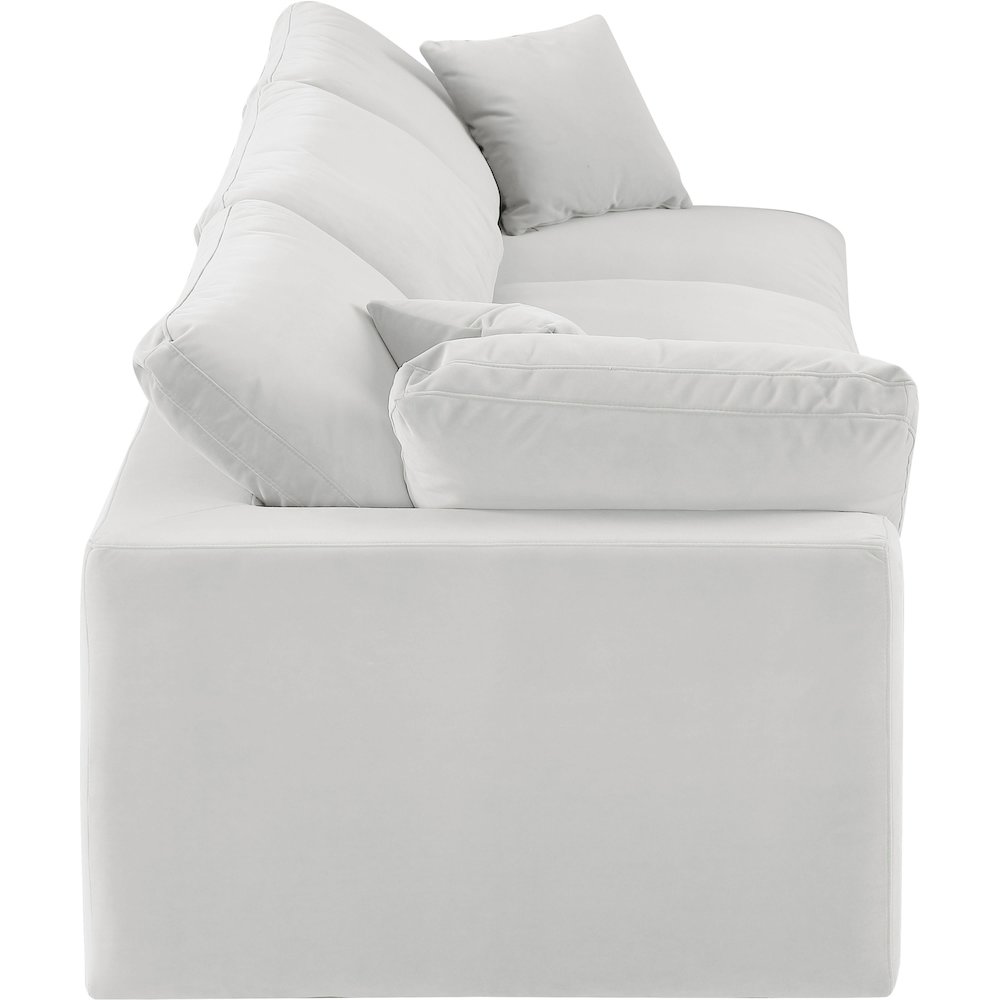 Comfy Cream Velvet Modular Sofa. Picture 5