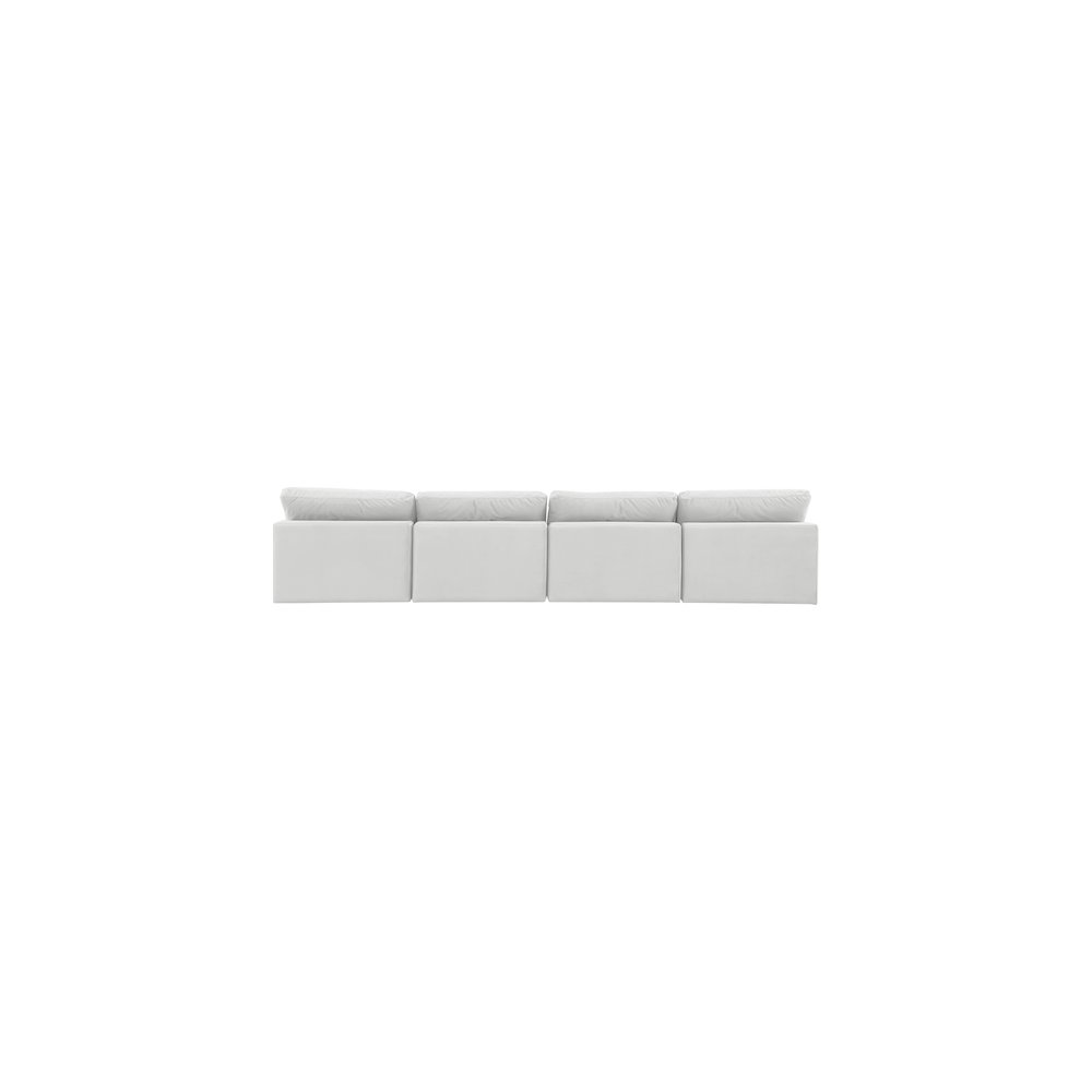 Comfy Cream Velvet Modular Sofa. Picture 3