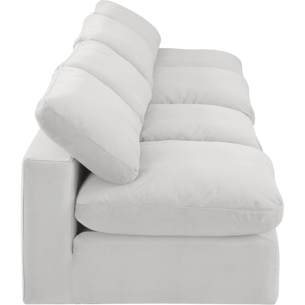 Comfy Cream Velvet Modular Sofa. Picture 5