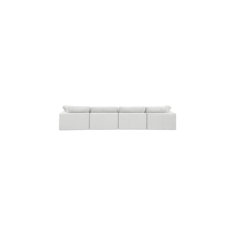 Comfy Cream Velvet Modular Sofa. Picture 3