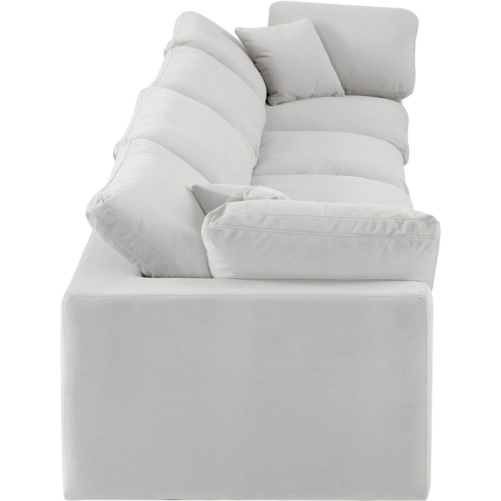 Comfy Cream Velvet Modular Sofa. Picture 5