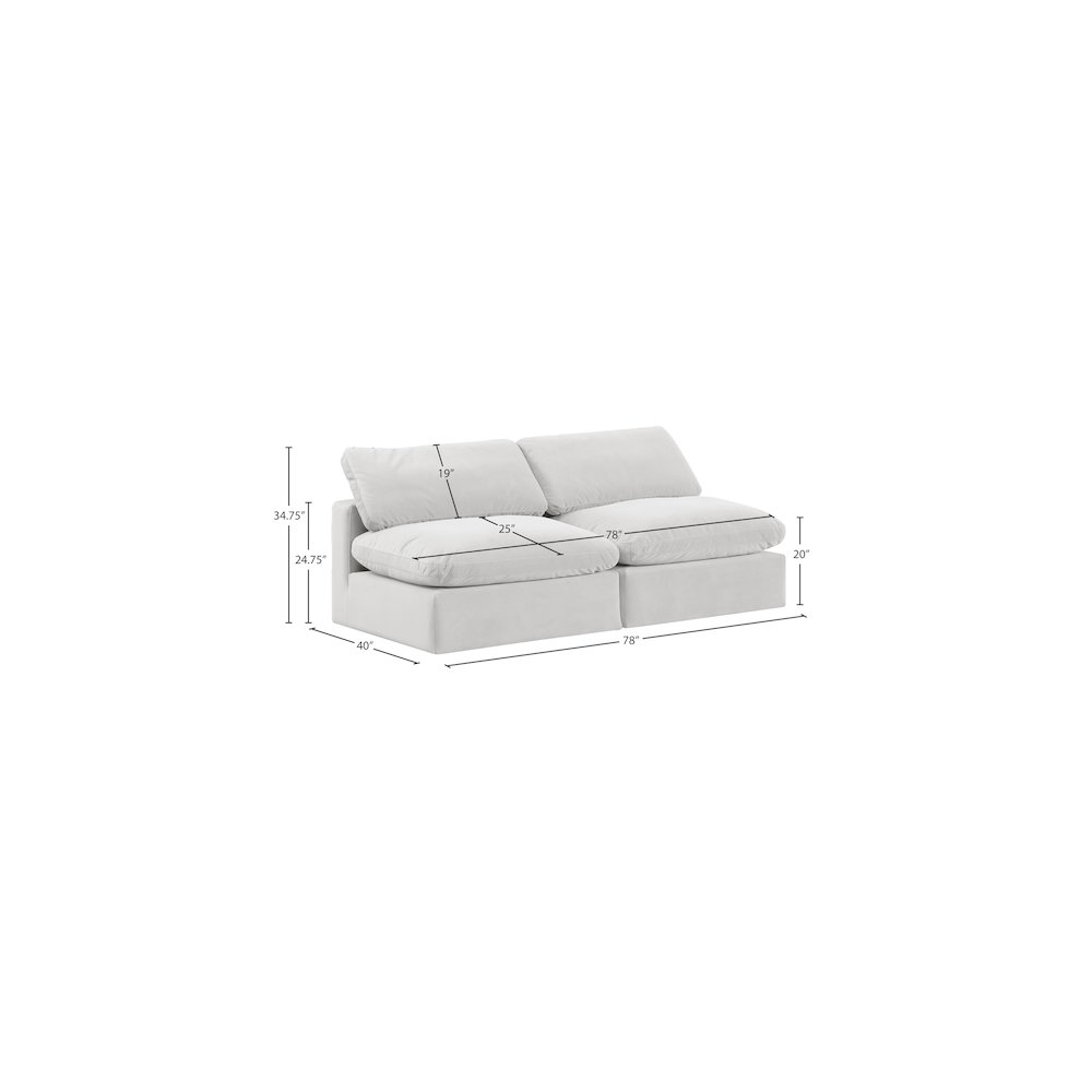 Comfy Cream Velvet Modular Sofa. Picture 9