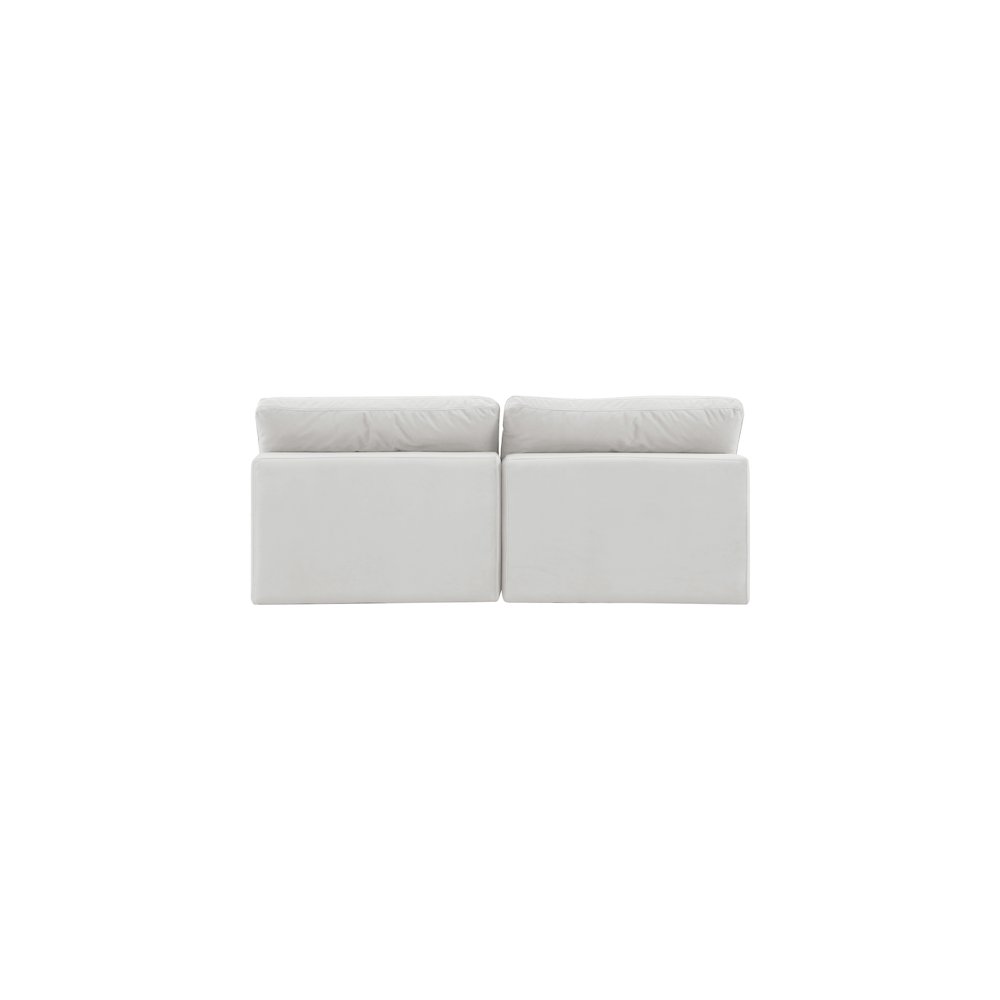 Comfy Cream Velvet Modular Sofa. Picture 3
